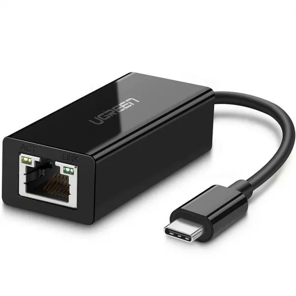 Placa Retea UGREEN US236, RJ45, USB-C, Negru