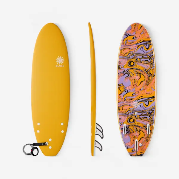 Placă surf spumă 500 6' Galben