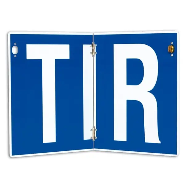 Placa TIR pliabila vertical 400x250 mm nereflectorizanta neutral HICO