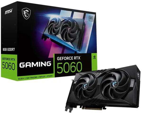 Placă video MSI – GeForce RTX 5060 Gaming OC, 8 GB, GDDR7