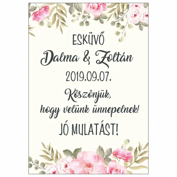 Placuta intampinare Personalizata PN34 95x70cm