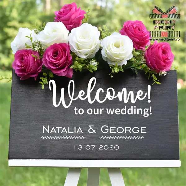 Placuta Intampinare Welcome Personalizata PN42 50x30cm