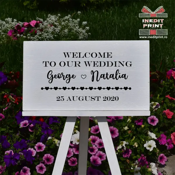 Placuta Intampinare Welcome Personalizata PN43 40X20cm
