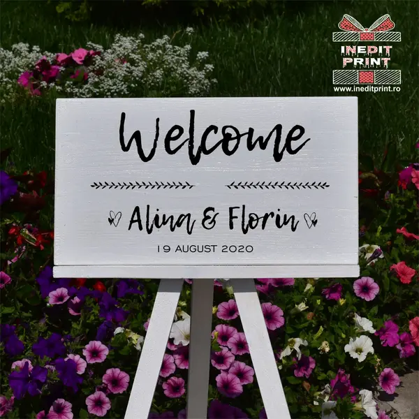 Placuta Intampinare Welcome Personalizata PN45 40X30cm