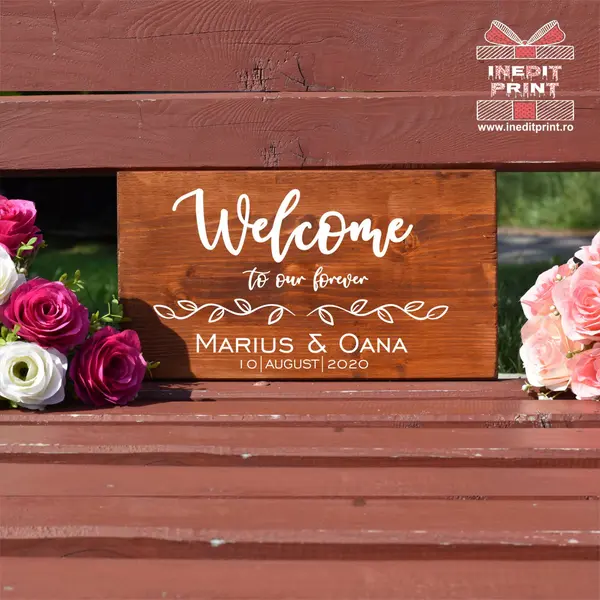Placuta Intampinare Welcome Personalizata PN56 50x30cm