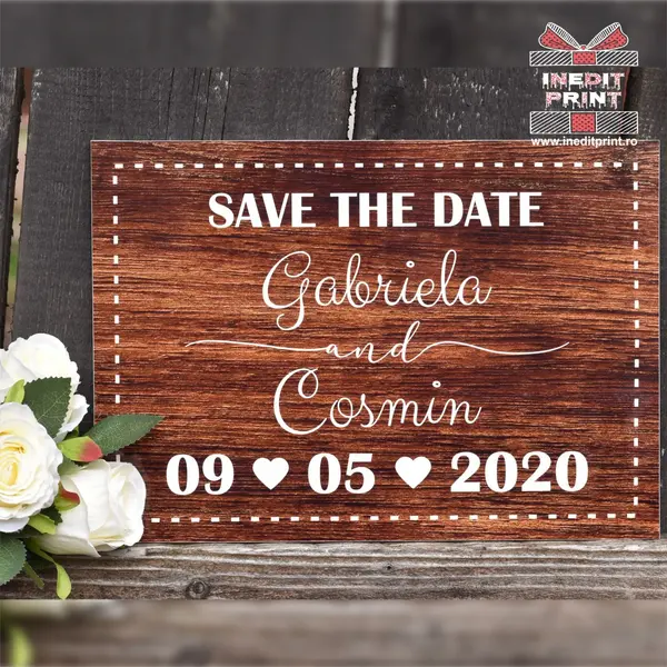 Placuta personalizata Save The Date STD5 30x42cm