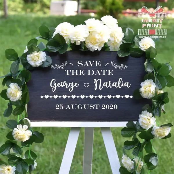 Placuta personalizata Save The Date STD8 50x30cm