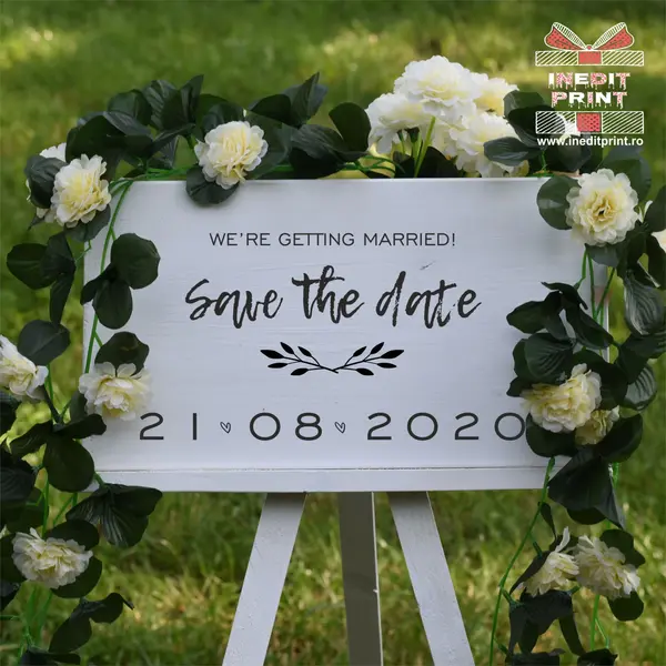 Placuta personalizata Save The Date STD9 50x30cm