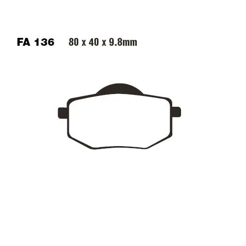 Placute de frana FA136, Standard, EBC