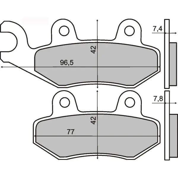 Placute frana fata sinter Peugeot LXr 125cc 2010