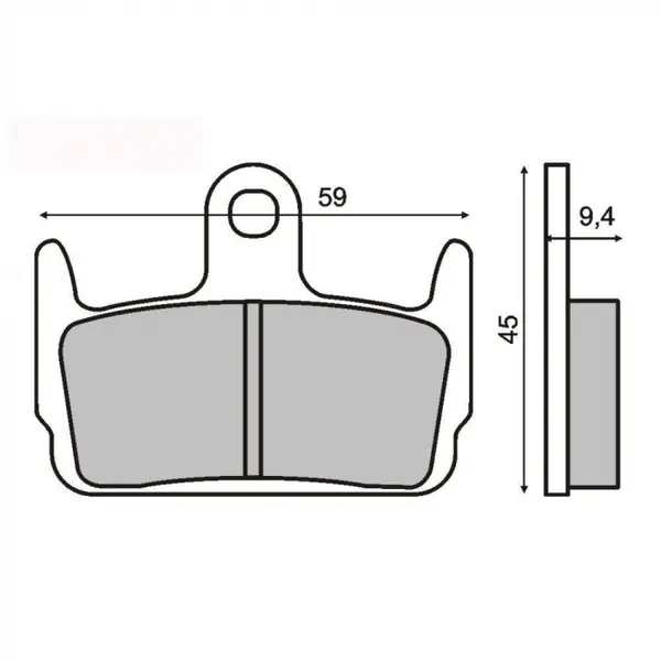Placute frana Kymco Sniper 50 94- 96 Heroism 150 95- 97