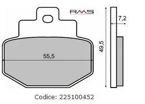 Placute frana (Sinter) Gilera DNA 00 Runner 125-200 97- 07 Vespa GT 125 03- 08