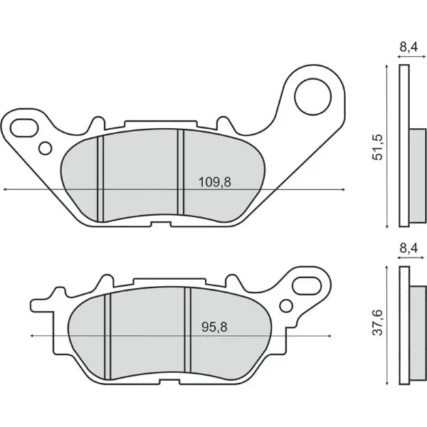 Placute frana Yamaha T 135 Crypton