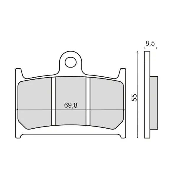 Placute frana Yamaha TZ 125 fata