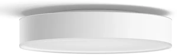 Plafonier LED Philips - Hue Devere, M, IP44, 19.2W, dimmer, alb