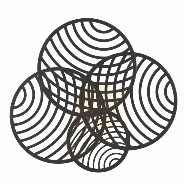 Plafoniera/ Aplica de perete COLAGE 4 - Negru