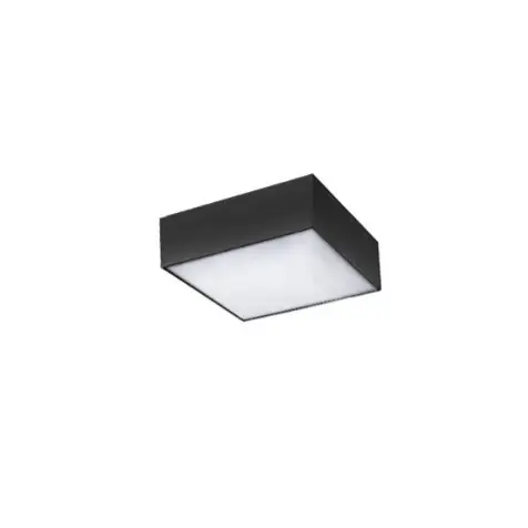 Plafoniera CARENTES SQUARE 22CM - Negru / Lumina neutra 4000K