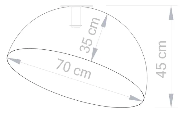 Plafoniera CHRISTA GOLD - Ø 70 cm