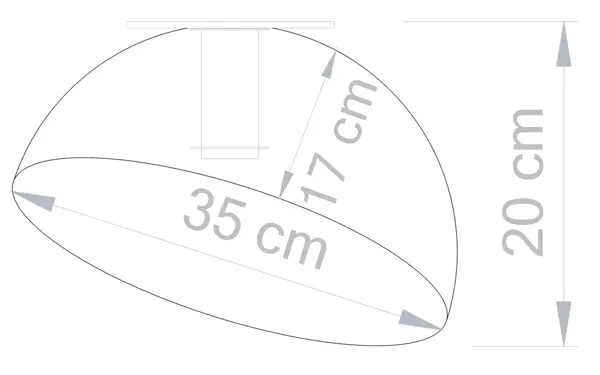Plafoniera CHRISTA WHITE/GOLD - Ø 35cm