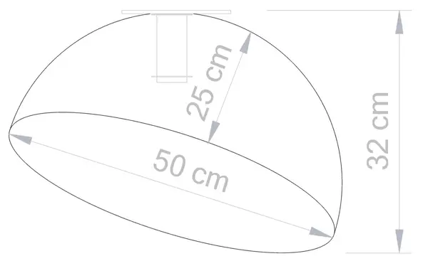 Plafoniera CHRISTA WHITE/GOLD - Ø 50cm
