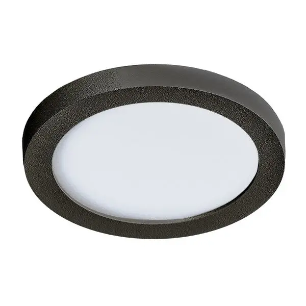 Plafoniera incastrata SLIM ROUND 15 - Negru / Lumina calda 3000K
