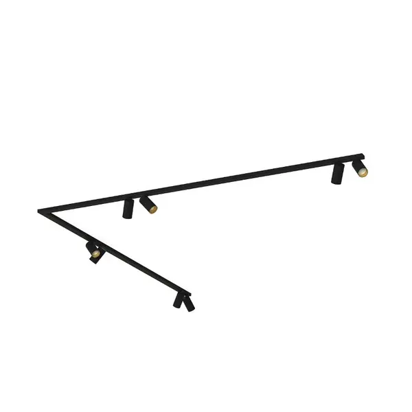 Plafoniera MONOS CORNER 8L 2 x 200 CM - Negru/Gold