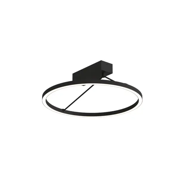 Plafoniera STRAVEN BLACK - Negru / Ø40cm