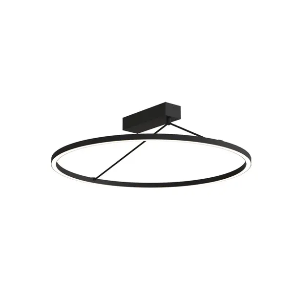 Plafoniera STRAVEN BLACK - Negru / Ø59cm