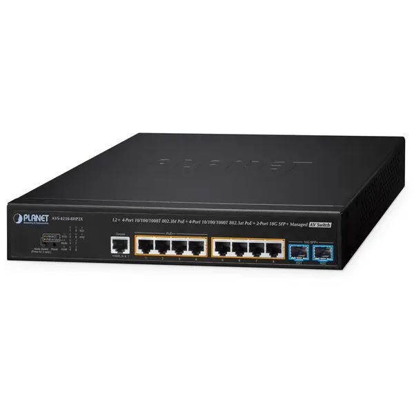 Planet Switch Planet, 8 porturi Gigabit PoE++, 2 porturi 10G SFP+, Buget PoE 240W, Management L2+/L4