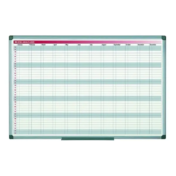 Planner magnetic anual Bi-Silque saptamani/luni rama din aluminiu 60 x 90 cm Planner magnetic anual Bi-Silque saptamani/luni rama din aluminiu 60 x 90 cm