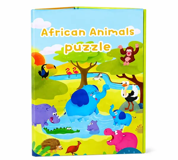 Plansa educativa magnetica cu animale salbatice - 25 piese