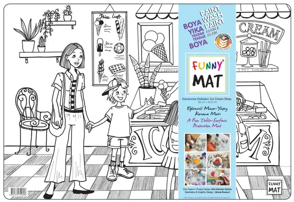 Plansa reutilizabila Funny Mat, model Magazinul de inghetata, 48A 33.5 cm