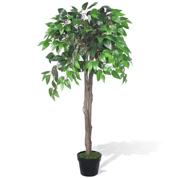 Planta artificiala, arbore de ficus, cu ghiveci, 110 cm