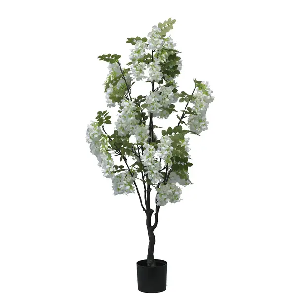 Planta decorativa Floarea de fasoleghiveci, alb, 125 cm