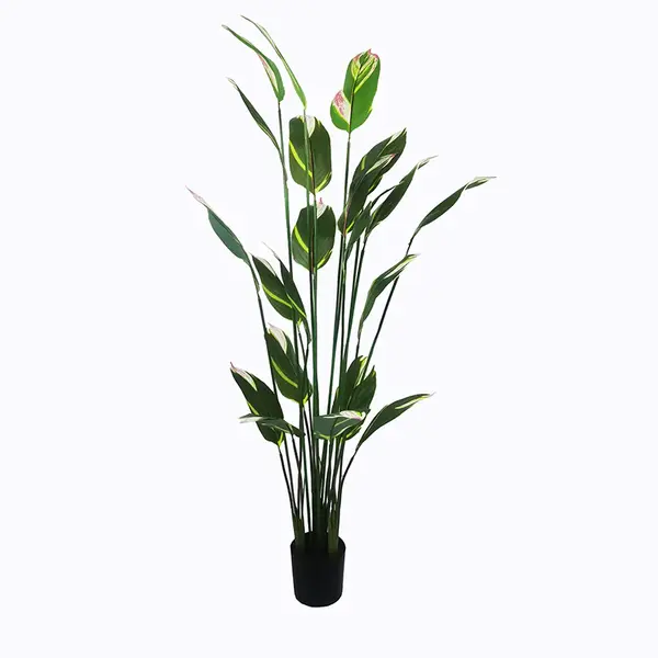 Plantă decorativă în ghiveci Lucky I, sintetic, verde, 80x210 cm