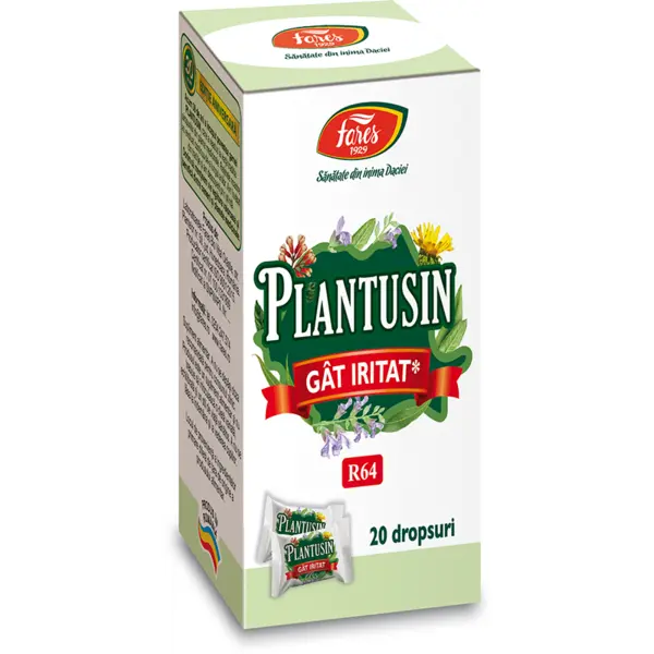 Plantusin gat iritat, 20 dropsuri, Fares