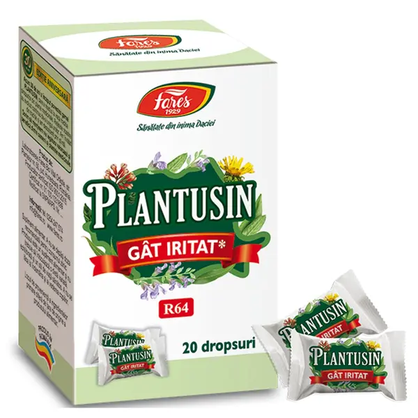 Plantusin Gat Iritat R64, 20 dropsuri, Fares