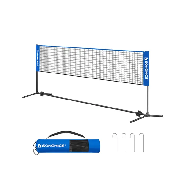 Plasa de badminton Songmics Albastru 400x155x103 cm