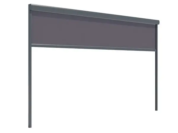 Plasa umbrire pergola Virtuoso 4000x2500mm, anti-UV, dimensiune 3770x2288mm, cadru gri RAL 7016, plasa gri deschis, 23-836