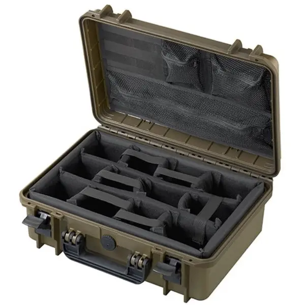 Plastica Panaro Geanta de transport Hard case Sahara MAX430CAMORG pentru echipamente de studio, Vernil