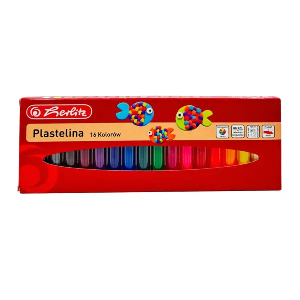 Plastilina, 16culori/cutie, economic, Herlitz