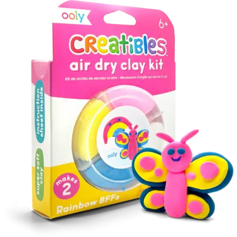 Plastilina cu uscare la aer - Rainbow, Creatibles, set DIY 4 culori