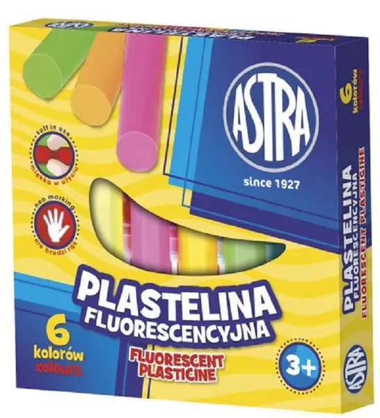 Plastilina fluorescenta Astra - 6 culori