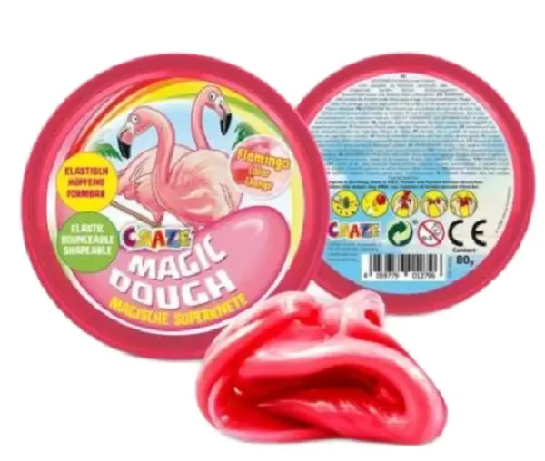 Plastilină magica multicolor Craze - Flamingo, 80 g, Sortiment