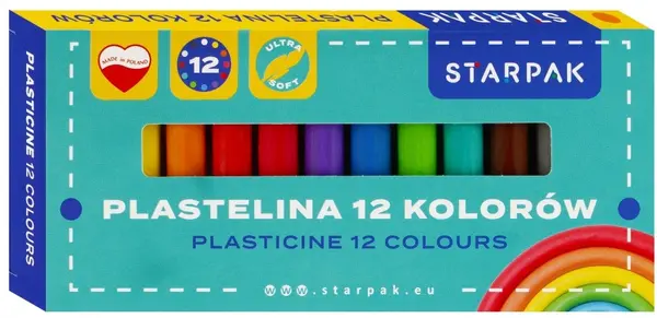 Plastilină Starpak - School, 12 culori