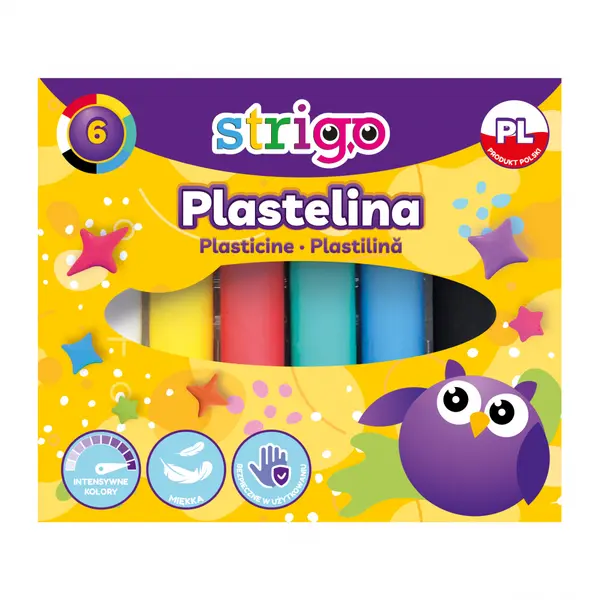 Plastilina Strigo , Set 6 culori vibrante