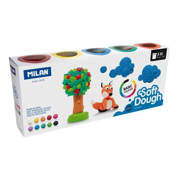 Plastilina usoara 10x85g Milan