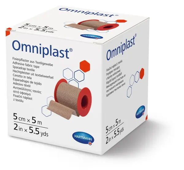 Plasture adeziv Omniplast 5 cm x 5m – Textil, Hartmann