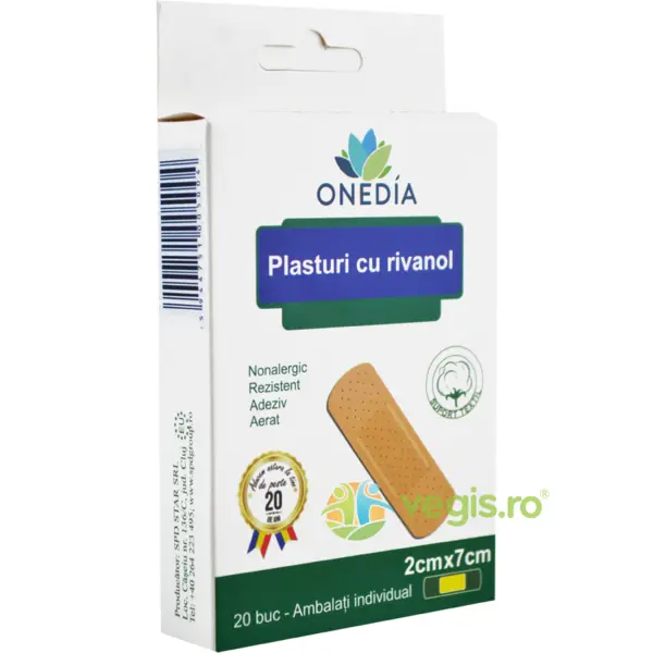 Plasture cu Rivanol One Care 2cm x 7cm 20buc