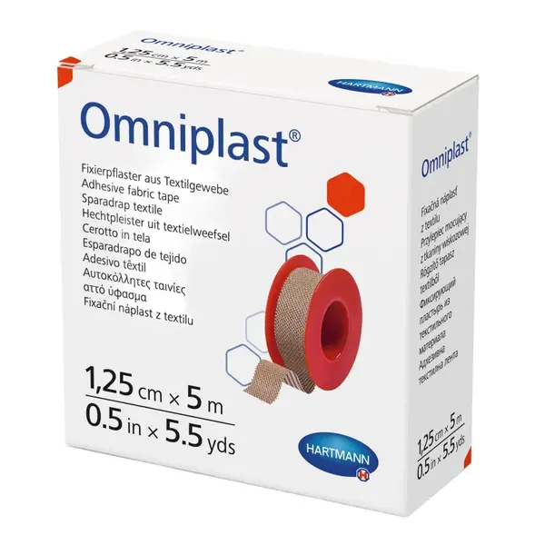 Plasture textil Omniplast, 1.25 cm*5 m, 1 rola, Hartmann
